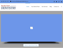 Tablet Screenshot of bigbaypointdentistry.ca